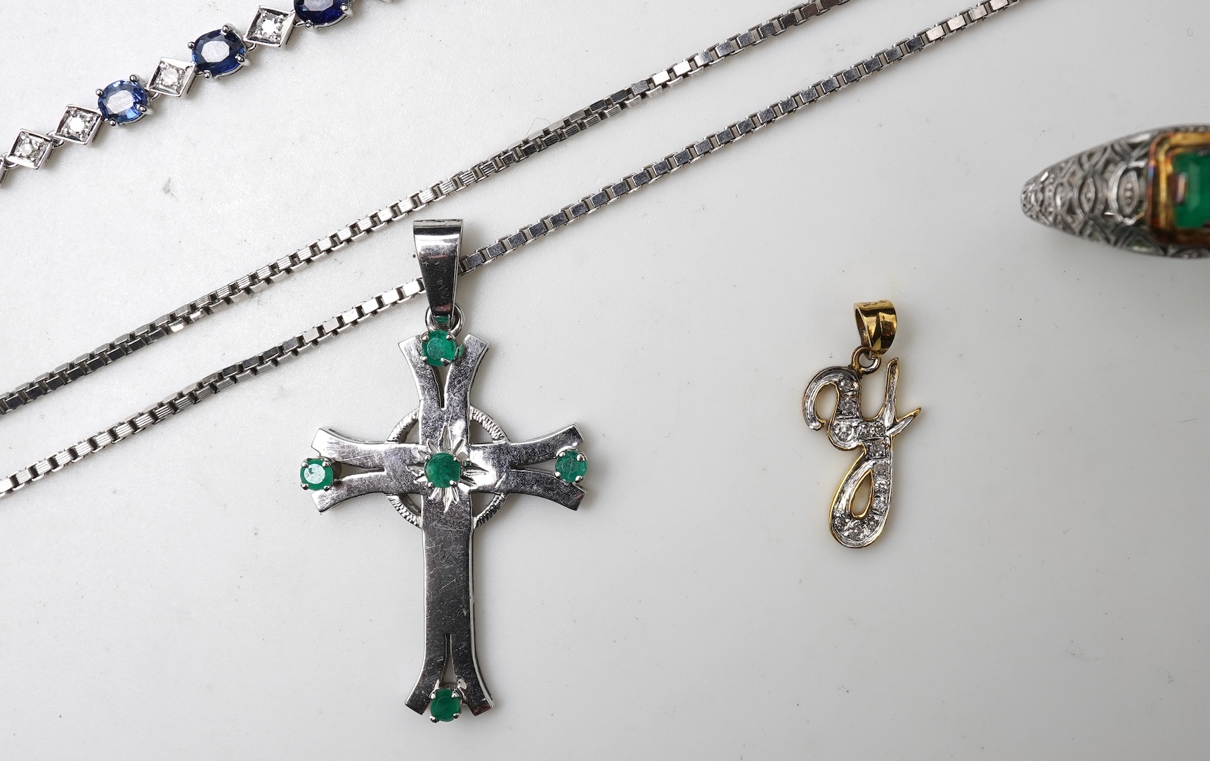 A group of gem-set and diamond jewels